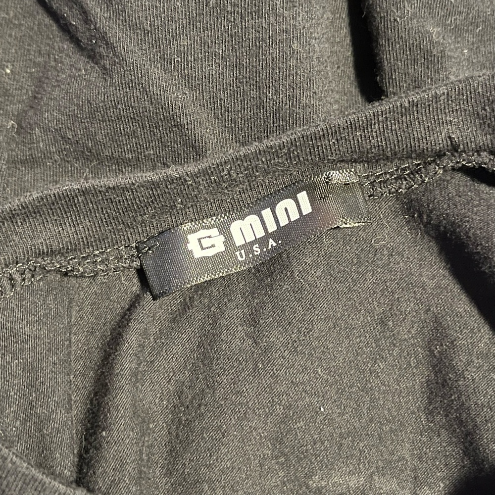 Black Graphic Top with Safety Pins - Picture 2 of 8